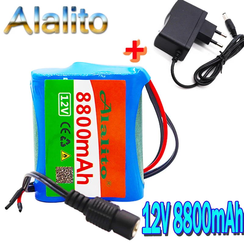 Оригинальная защитная пластина 12v аккумулятор 12V 8800mAh 18650 литий-ионный DC12.6V Супер