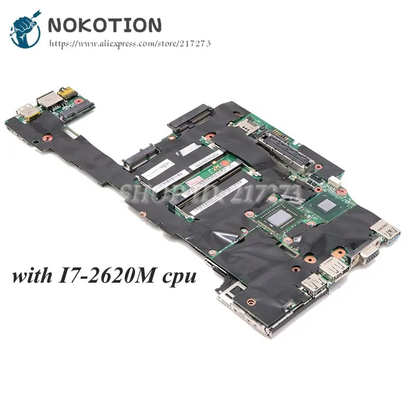 NOKOTION для lenovo ThinkPad X220 Материнская плата ноутбука i7-2620M 2,70 ГГц HD 3000 04W3290 04w0684 материнская плата