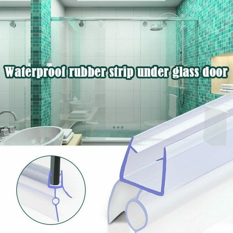 Silicone Sealant Shower Screen Seal Strip PVC Door Bath Shower Seal Strips for 6mm Glass 13-23mm Gap Glue-free Waterproof Weatherstrip #40 Window Handles