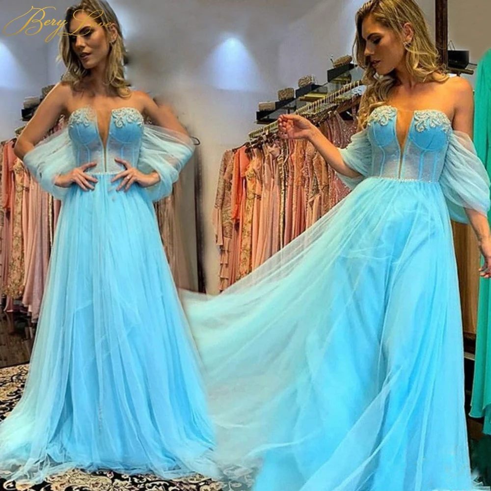 bright blue cocktail dress