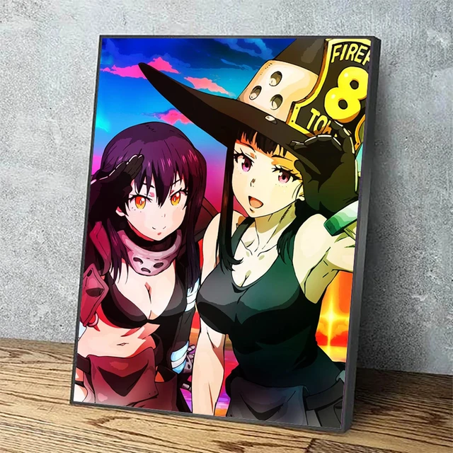 Força de fogo tamaki waifu decoração ao ar livre bandeira do carro chibi  anime manga waifu força de fogo arthur boyle rei cavaleiro - AliExpress