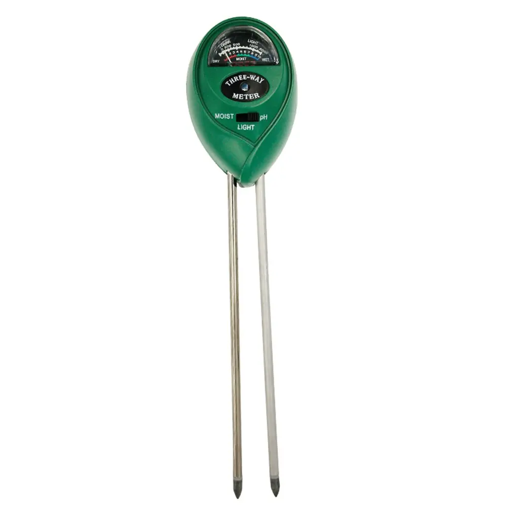 4 in 1 Soil Moisture Detector Measuring Ph Illuminance Test Pen Soil Detector High Resolution Round Head Soil Moisture - Цвет: 3 in 1