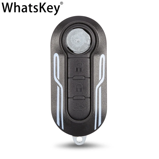 WhatsKey 3 Tasten, bunt, faltbar, schlüsselloser Zugang, Klappschlüssel,  Hülle für Fiat 500, Panda, Punto, Bravo, Ducato