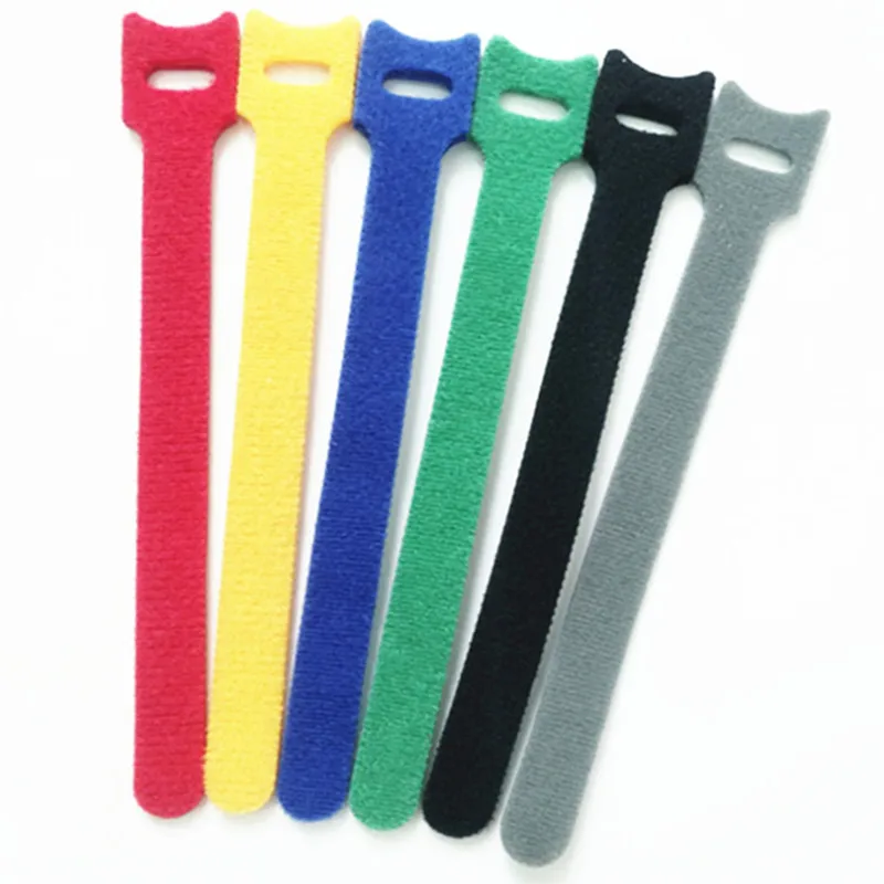 

30 Pcs Hook Loop Back To Back Fastener Reusable Magic Sticker Loop Cable Cable Ties Cable Management Stick Straps Nylon