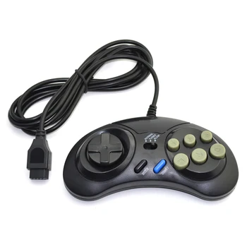 

2pcs Game controller for SEGA Genesis handle Gamepad for SEGA MD Game Accessories Bring turbo and slow function Black