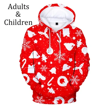 

Fashion Christmas New Christmas Harajuku 3D Hoodies Men women Children kid 3D Autumn boy girl 3D Hooded pullovers Sweatshirt top