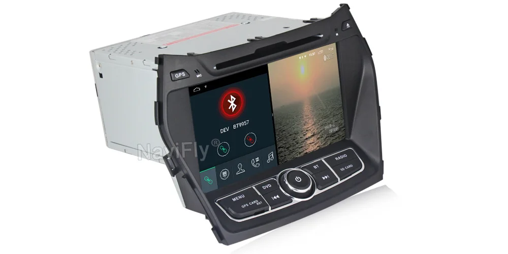 NaviFly " 2 Din DSP Android 9,0 автомобильный dvd-плеер для hyundai IX45 Santa fe 2013 авто радио gps навигация wifi DVR Carplay