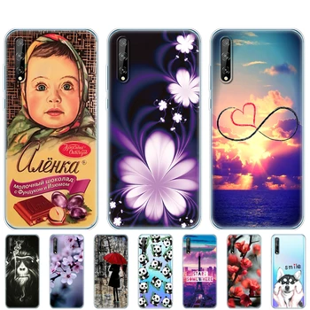 

For Huawei Y8P Case cover 6.3" Soft Silicone coque For Huawei y8p 2020 Y 8P AQM-LX1 Bumper Funda Painted Shells cute