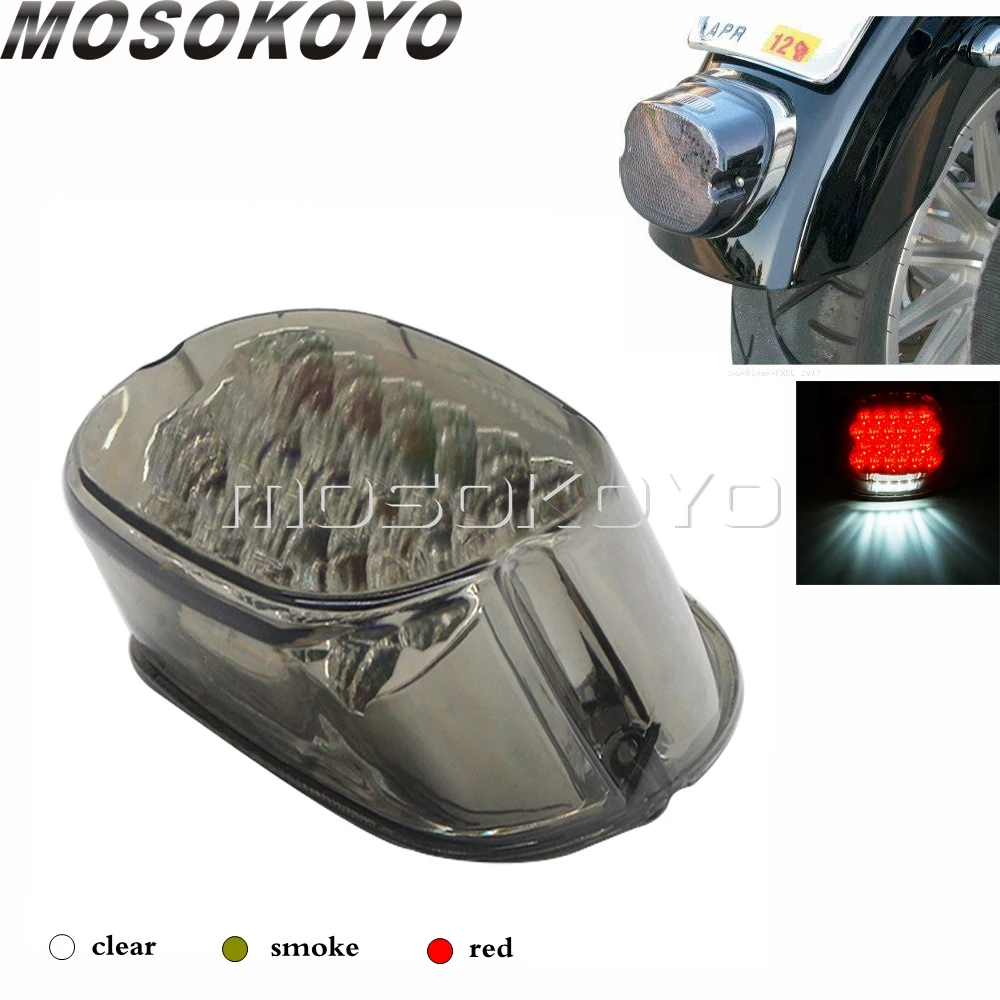 LED Smoke Tail Light Brake Turn Signal For Harley Tour Road