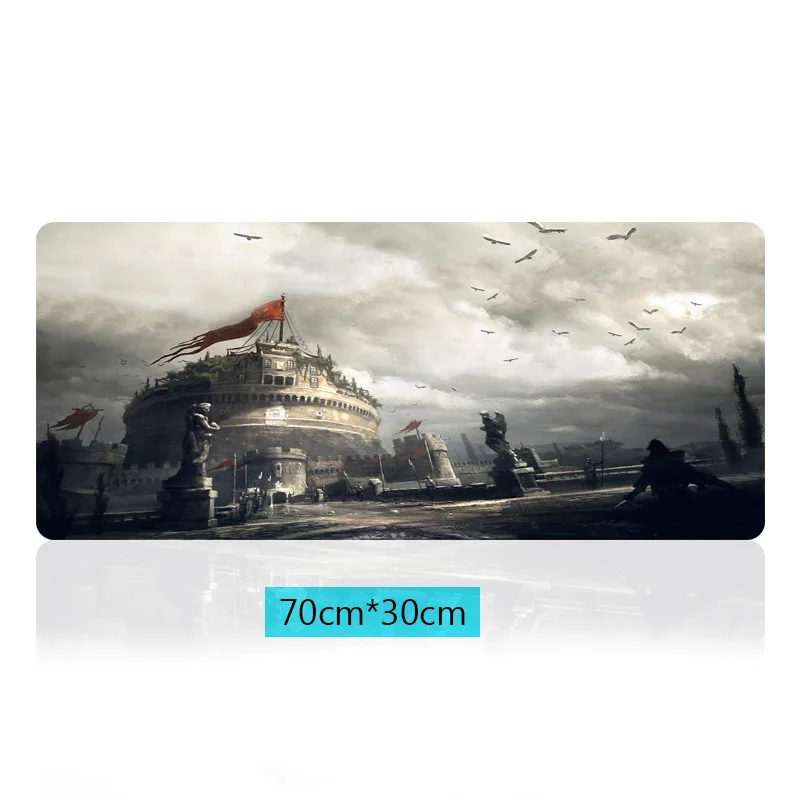 3 700*300*3 мм Assassins Creed игровой геймер Коврик для мыши плеер резиновый нескользящий коврик для мыши Коврик для мыши большой замок край ноутбук Настольный коврик - Цвет: 3