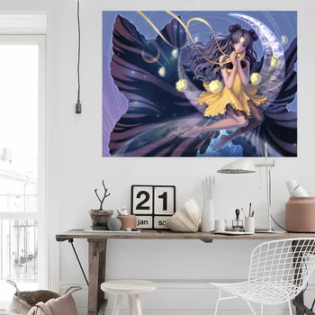 

[Self-Adhesive] 3D Sailor Moon 123 Japan Anime Wall Stickers Mural Decal Wall Murals AJ WALLPAPER Belly