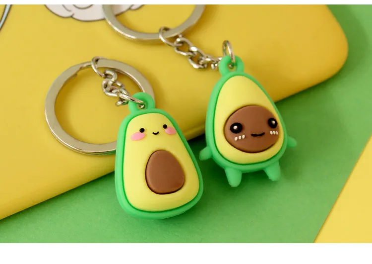 1pc Cartoon Avocado Schlüssel Kette Puppe Schlüssel Ring Geschenk Für Frauen Mädchen Tasche Anhänger Figur Charms Schlüssel Ketten schmuck – Detail 11