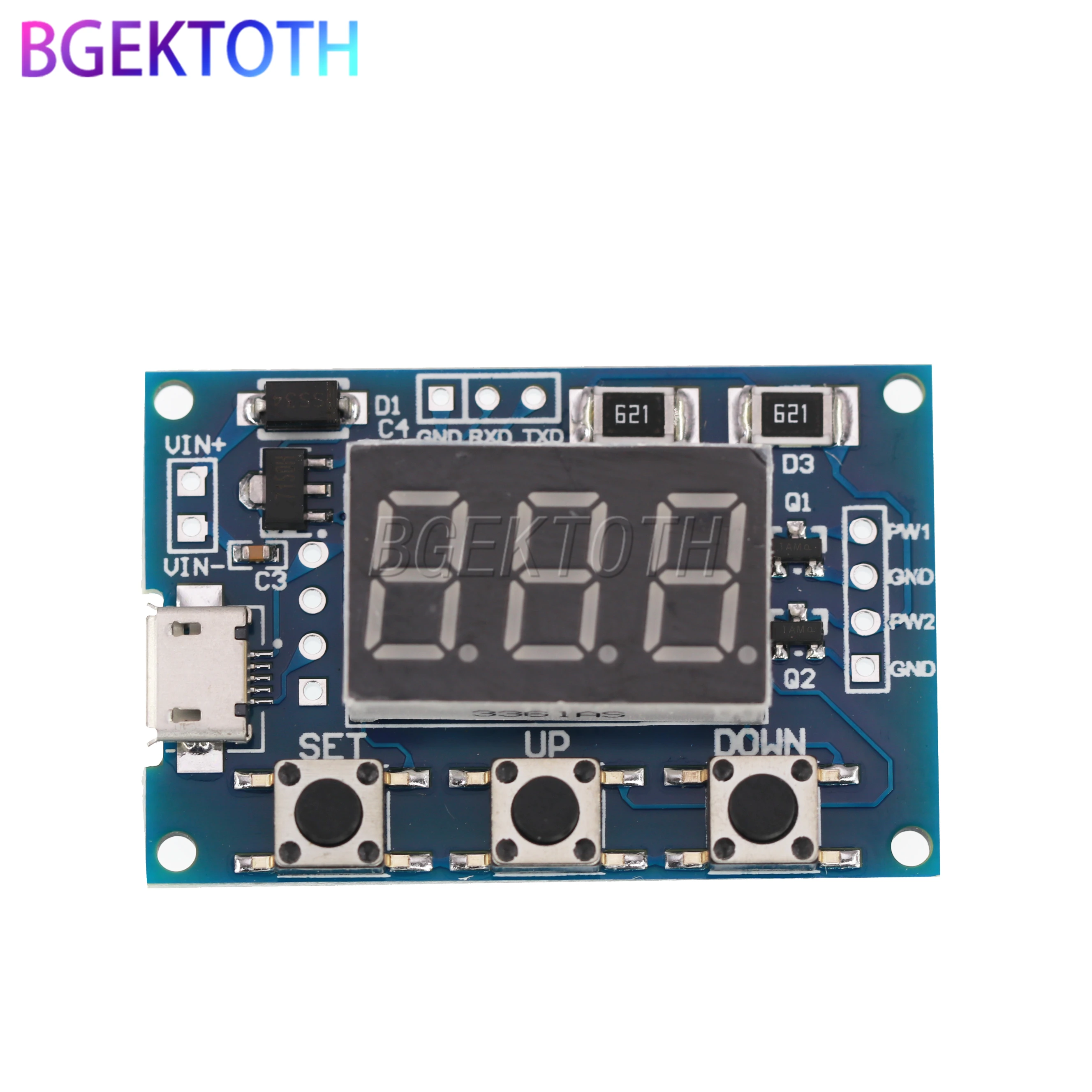 Постоянный ток 5-30V микро USB 5V Мощность независимых pwm генератор сигналов 2 канала двухсторонний цифровой светодиодный рабочий цикл частота импульсов доска