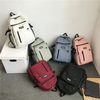 

Backpack Women Backpack Fashion Women Shoulder Bag Solid Color School Bag For Teenage Girl Children Backpacks Travel Bag