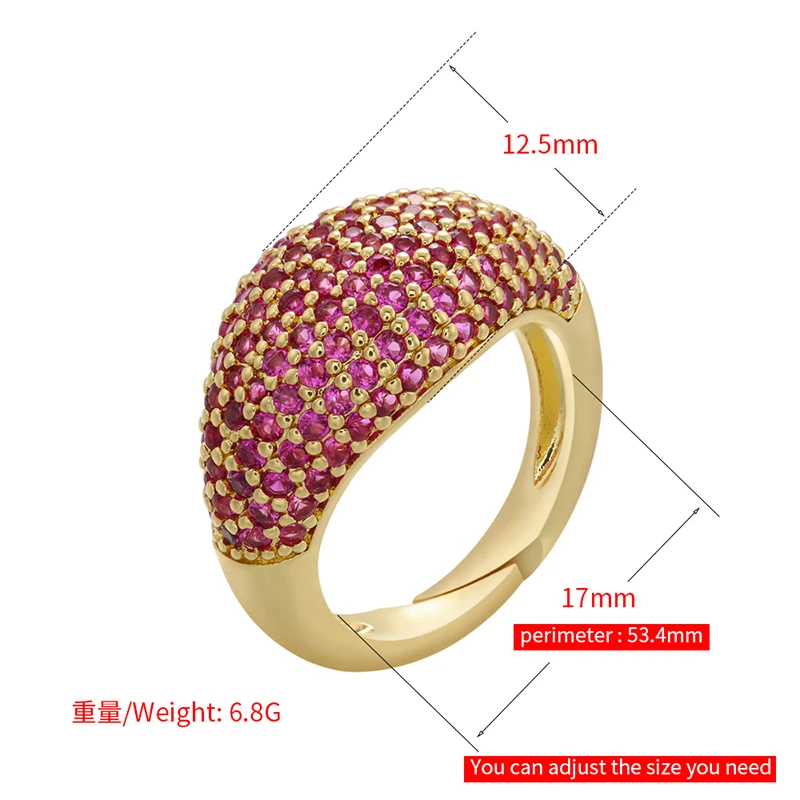 Elegant Gold-Tone Rainbow Ring for Women - Fashion Jewelry Wholesale