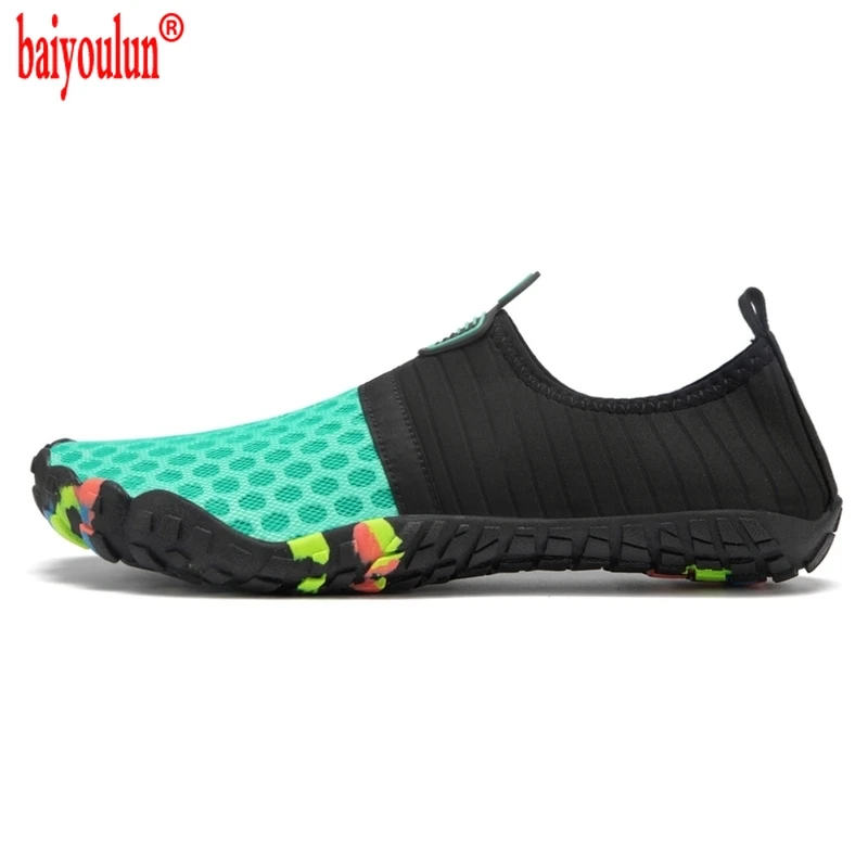 

2021 Men Woman Beach Summer Outdoor Wading Shoes Swimming Slipper On Surf Quick-Drying Aqua Shoes Skin Sock Striped Water Shoes