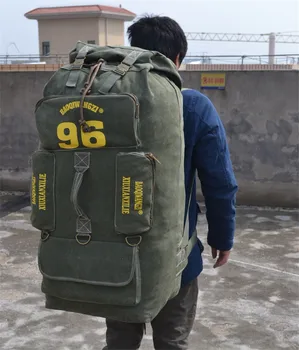 

Man Super Big 97L Capacity Large Backpack Outdoor Camping Hiking Strong Canvas Travel Bag