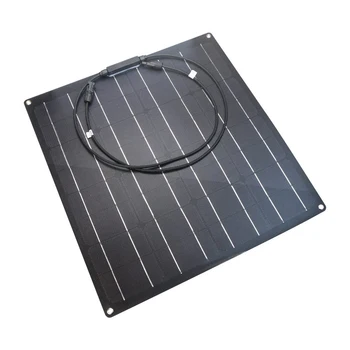 50W 12V ETFE solar panels monocrystalline cell Semi flexible paneles solares solar panel for car or boat 2