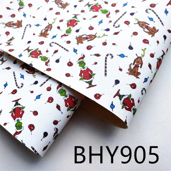 A4 20*33 см Рождественский персонаж из мультфильма виниловый тканевый лист BHY292
