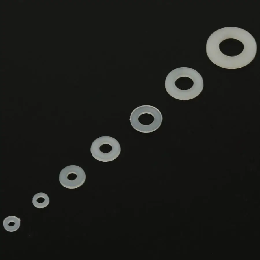 Round Gasket M2*5*1\M2.5*5*1\M3*8*1\M4*9*1\M5*10*1\M6*12*1.2\M8*16*1.5 Nylon Flat Washer 350pcs