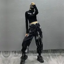 Baggy Jeans Woman High Waist Loose Pants Tie Dye Hippie Denim Goth Pants Harem Graphic Black Jeans Streetwear Vintage Jeans