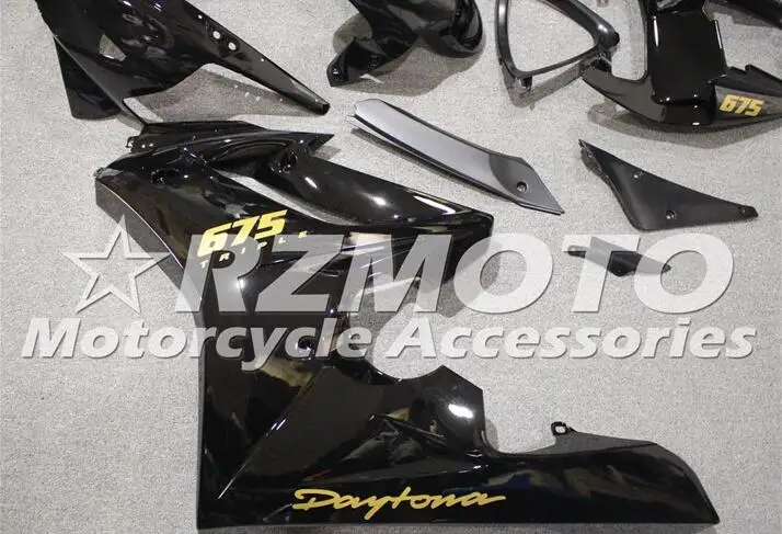 ABS литья под давлением мотоцикл обтекатели комплект подходит для Triumph Daytona 675R 675 2006 2007 2008 06 07 08 черный