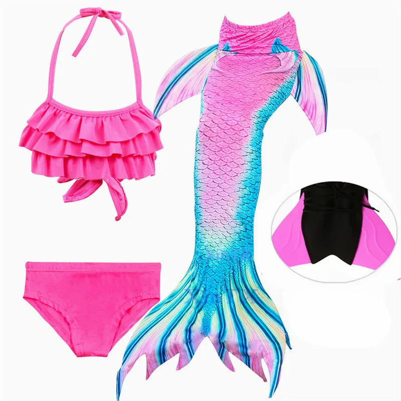 Детский купальник с хвостом Русалочки 4 шт./компл.|swimming mermaid tail|mermaid tailswimmable tails |