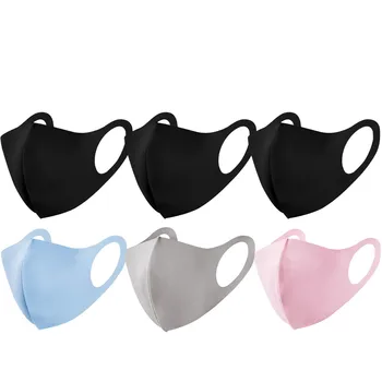 

6PC Unisex Child Anti Fog Dust Haze Washable Blue Black Gray Pink Face Mouth Cover Mask Dust-proof Cotton Mascarillas Reusable #