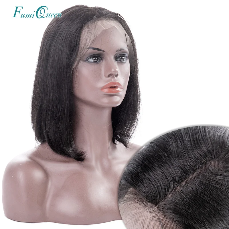 Бразильские прямые короткие парики для женщин средней длины Дешевые Кружевные