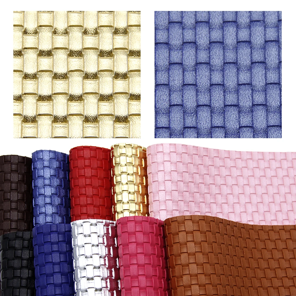 20*34 см сплошной цвет ткачество Bump текстура синтетическая кожа, DIY материалы ручной работы для изготовления сережек сумки, 1Yc6501