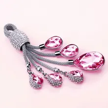 Розовый кристалл автомобильный брелок стильный Креативный для мини автомобиля брелок автомобильный брелок для женщин подарок для девочек BY013