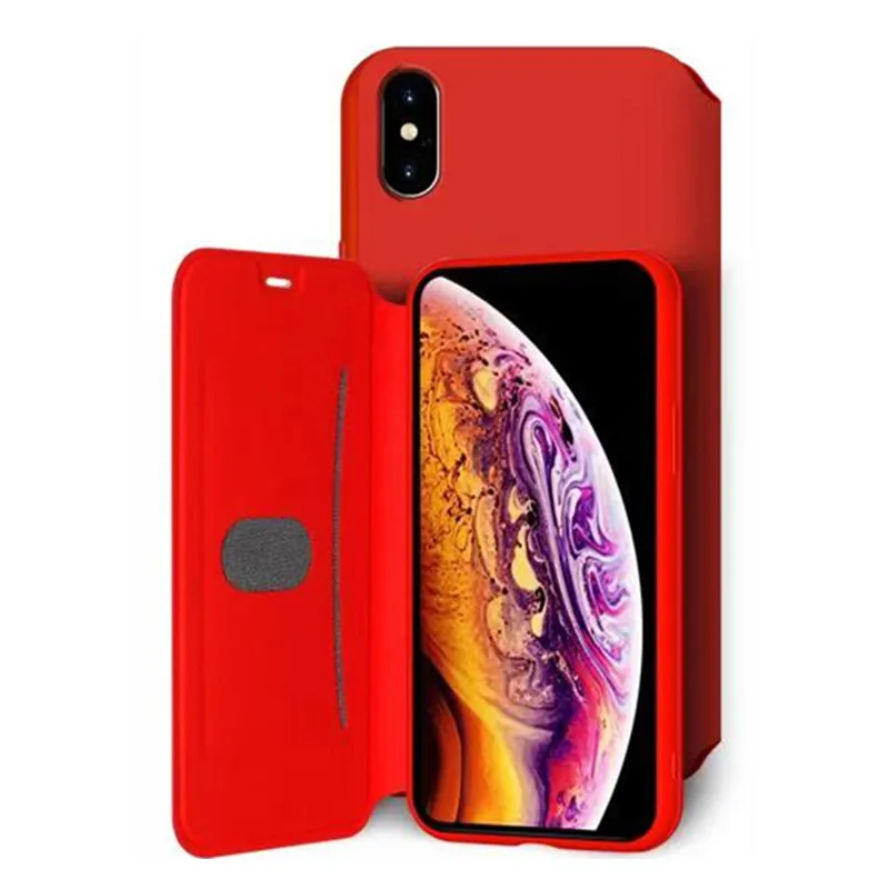 Для iPhone 6 6s 7 8 Plus XS Max XR 11 Pro Max роскошный Гладкий жидкий силиконовый кожаный бумажник с отделением для карт тонкий чехол с откидной крышкой