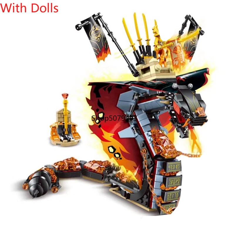 70674 конструктор Fire Fang Spinjitzu набор блоков Классическая модель фильма детские