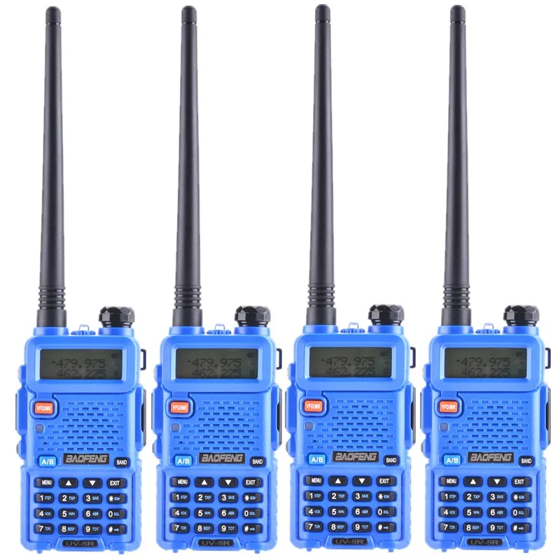 4 pieces blue 4 шт. Baofeng UV-5R портативная рация Двухдиапазонная профессиональная 5 Вт UV 5R двухсторонняя радио Comunicador UV5R Ham HF трансивер радиостанция - Цвет: 4 pieces blue