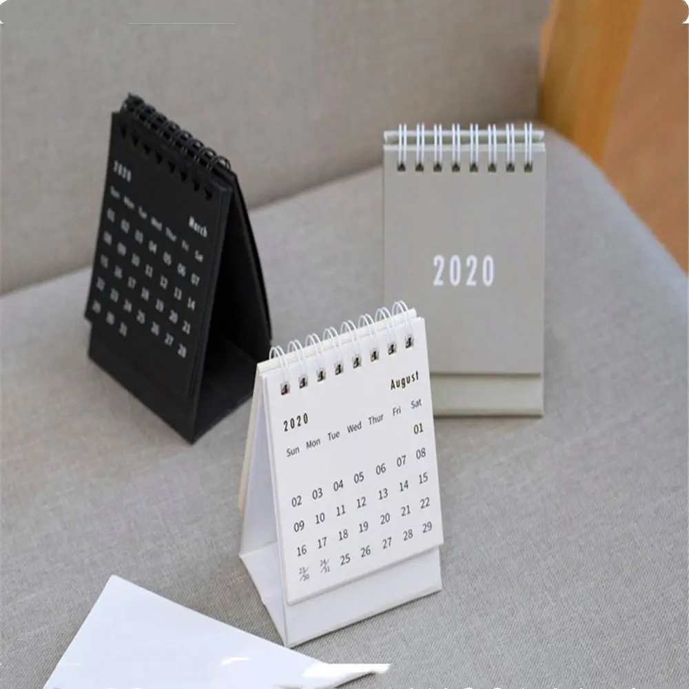 Мини-календарь для студентов корейский стиль INS Настольный складной простой календарь офисные принадлежности 3 Цвета