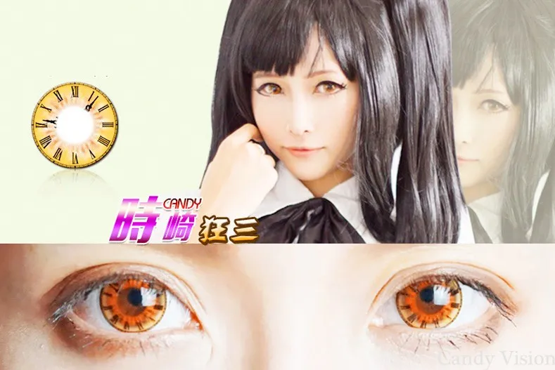 Beautiful Pupil Color Contact Lenses Monthly Throw Female Path 14mm Cute Multicolor Party Gift Cartoon Girl Decoration Cosplay - Цвет: H01