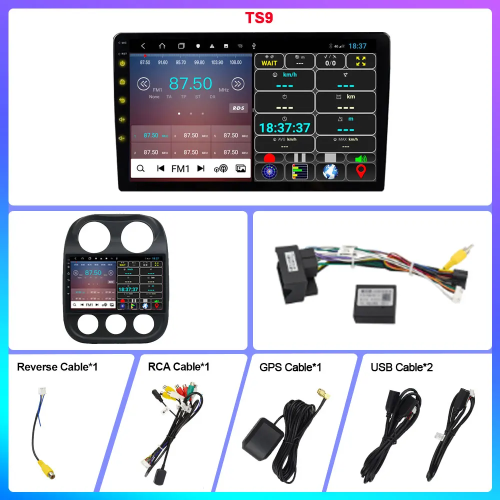 Car Radio For JEEP Compass Patriot Bluetooth 2010-2016 Stereo 2 Din Player Antenna GPS Navigation Carplay DSP OBD No CD Player