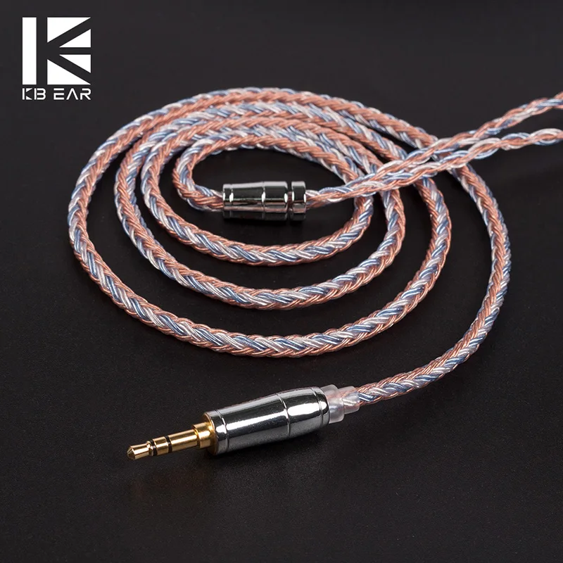 KBEAR 16 Core Upgraded Silver Plated Copper Cable 2.5/3.5/4.4MM With MMCX/2pin/QDC TFZ For KZ ZS10 ZSN Pro ZSX BLON BL-03 V90