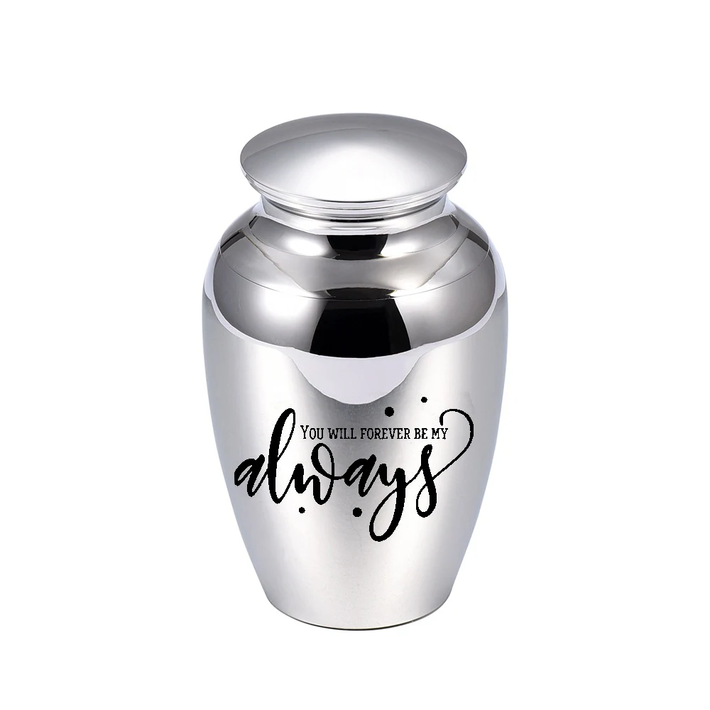 

5 Colors Aluminum Alloy ash jar Cremation Urn for Ashes Pet/Human Keepsake Casket Mini Memorials Urns-with velvet packaging bag