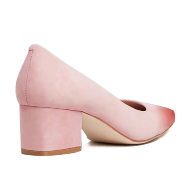 VERY-PERI STRAPPY SQUARE TOE SHAPED BLOCK HEEL IN PINK FAUX LEATHER – Shoes  Post