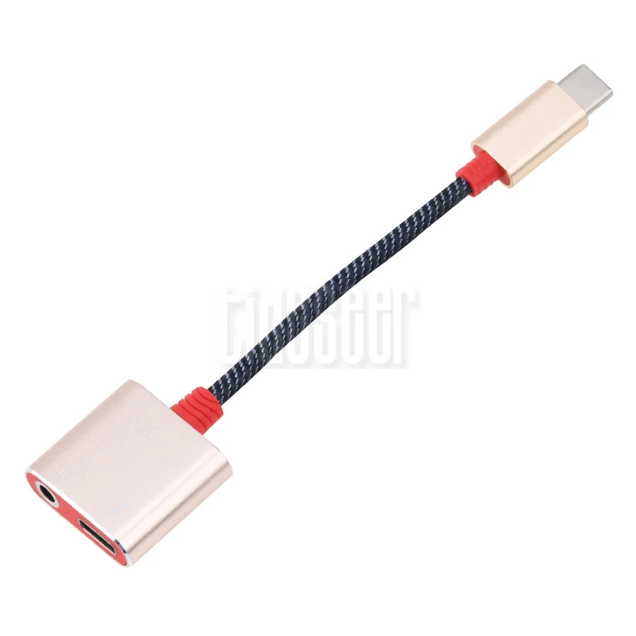 3 5mm Jack Audio Cable 2 in 1 USB Type C Charge Aux Adapter for Xiaomi Huawei P20 Leeco Le Max 2 Headphone Car Usb C Cord 300pcs