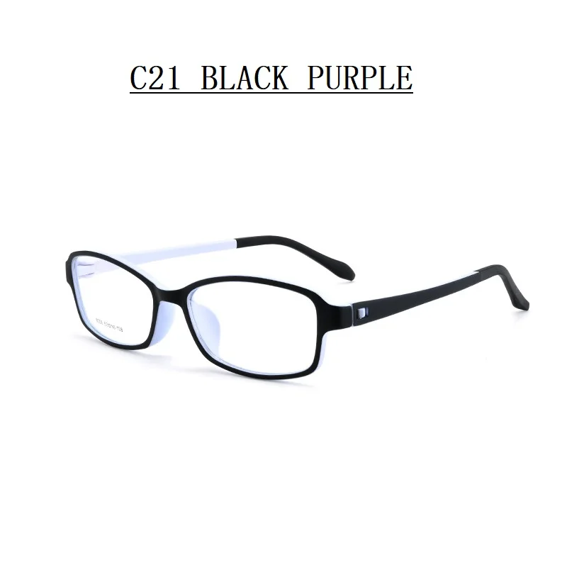 C21 BLACK PURPLE 137 ультра-светильник TR90 маленькое лицо женские очки оправа для мужчин упругая краска искусство Спорт полный обод близорукость оправа для очков - Цвет оправы: C21 BLACK PURPLE
