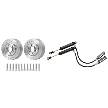 

2Pcs Hub Counterweight 2.2Inch for TRX-4 SCX10 1/10 & 2PCS 100mm Piggyback Shock Absorber Internal Springs Damper