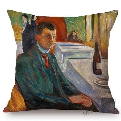 Edvard Munch норвежский живописец крик всемирно известный Картина маслом абстрактный галлри артистический диван льняная наволочка Автомобильная наволочка