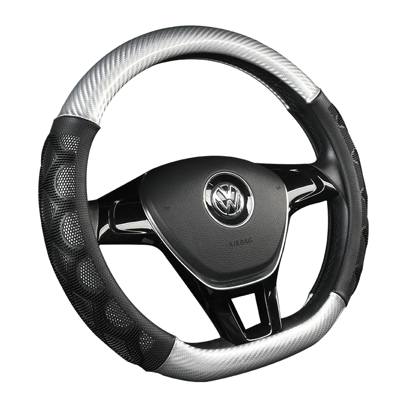 Углеродное волокно, кожаный чехол на руль, сшитый вручную автомобиль для Toyota Prius 2009- Aqua - Название цвета: cx-d