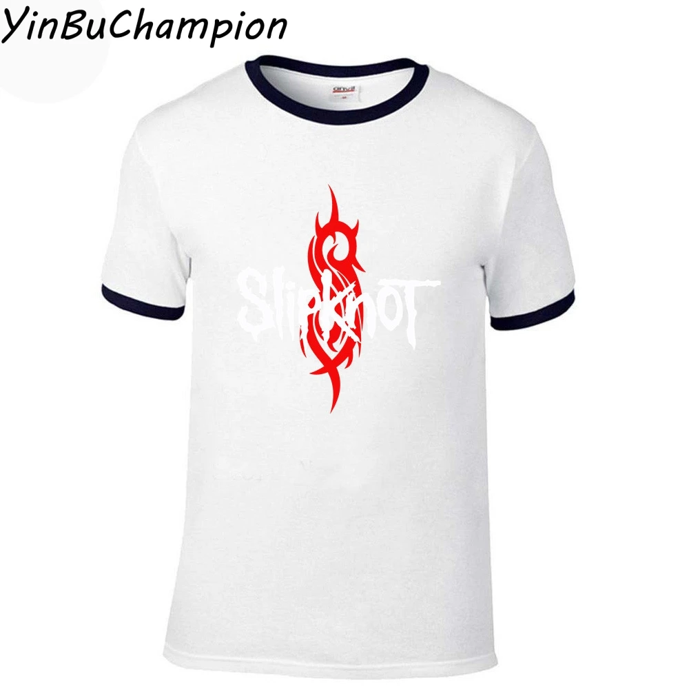 Смешные мужские рок-группа Slipknot Футболка Slim Fit Black Camiseta Masculina индивидуальные хлопковые мужские Футболки Уличная футболка 3XL - Цвет: 20
