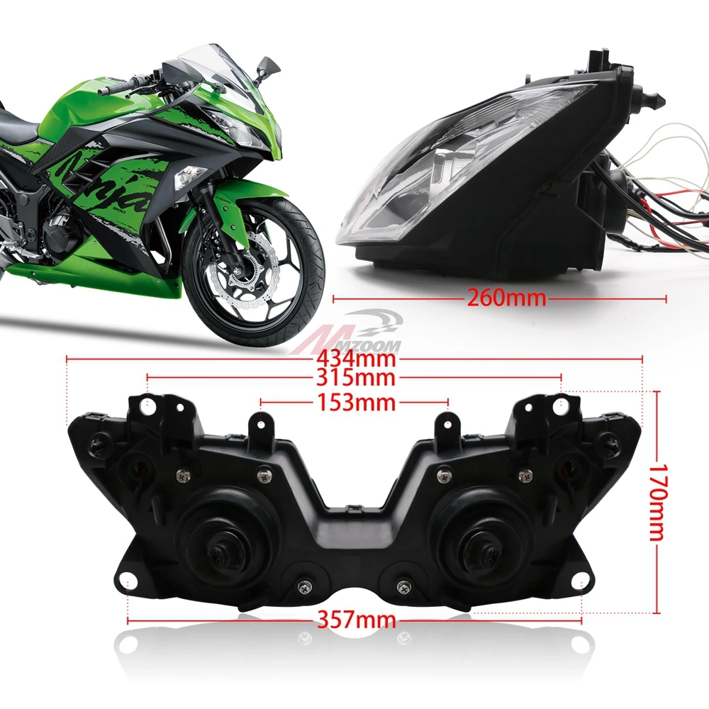 Angel Eye для Kawasaki NINJA 250 300 ZX6R ZX 6R NINJA250 NINJA300 HID проектор фара мотоцикла в сборе 2013