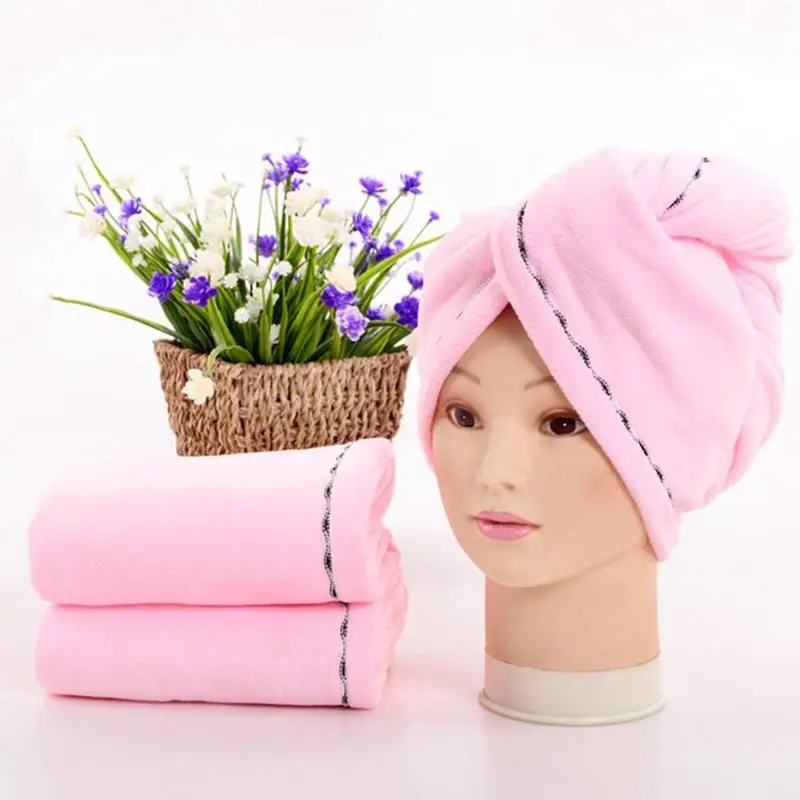 Микрофибра, Женская Волшебная быстросохнущая шапочка для волос, банное обертывание для волос, полотенце для макияжа, дамская шляпа, шапочка для купания, инструмент для сушки головы M8Q1