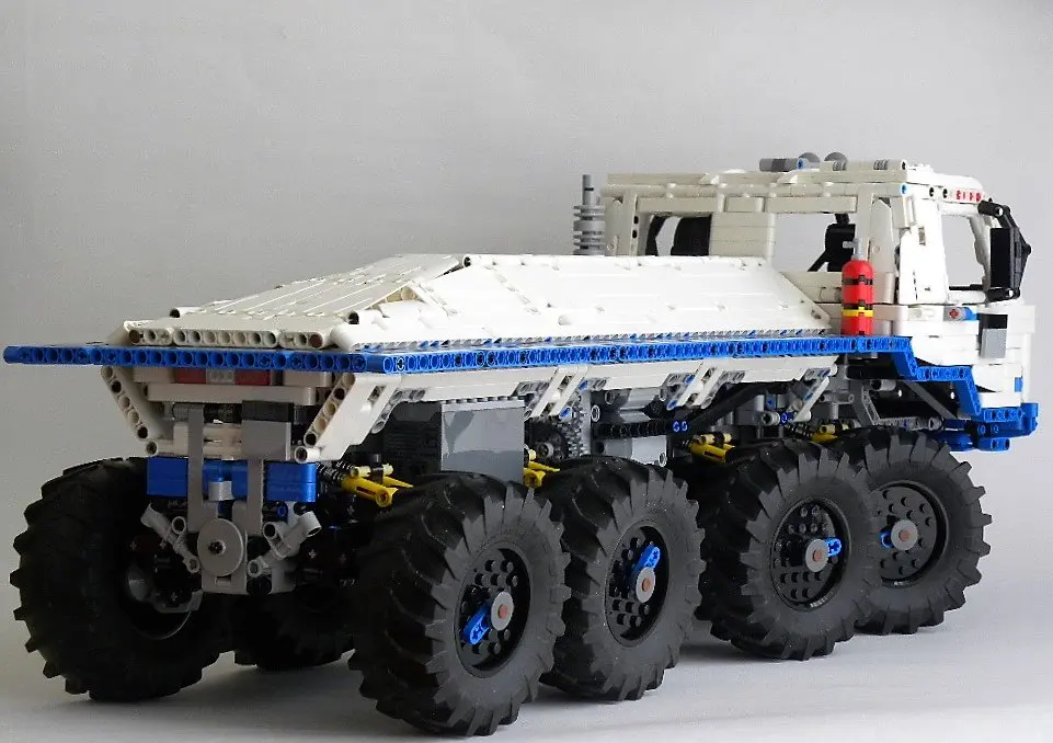 MOC 27092 Technic Tatra T813 8x8 PROFA Engineering Car Tractor внедорожный грузовик Arakawa городской самосвал
