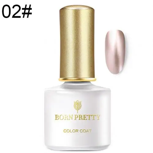 BORN PRETTY лак для ногтей металлик 6 мл зеркальный эффект лак розовый серебряный золотой лак для ногтей, метал маникюр лак для ногтей - Цвет: 2